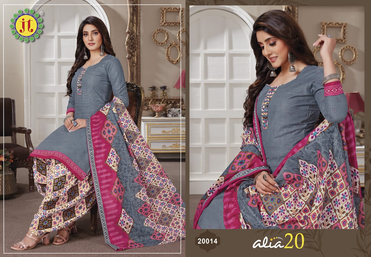 Jt Alia 20 Casual Daily Wear Printed Cotton Dress Material Collection